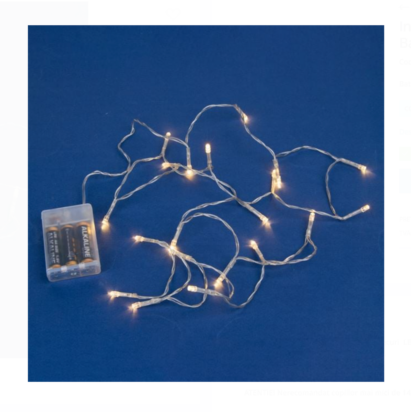 Instalație de lumini cu 20 de becuri LED