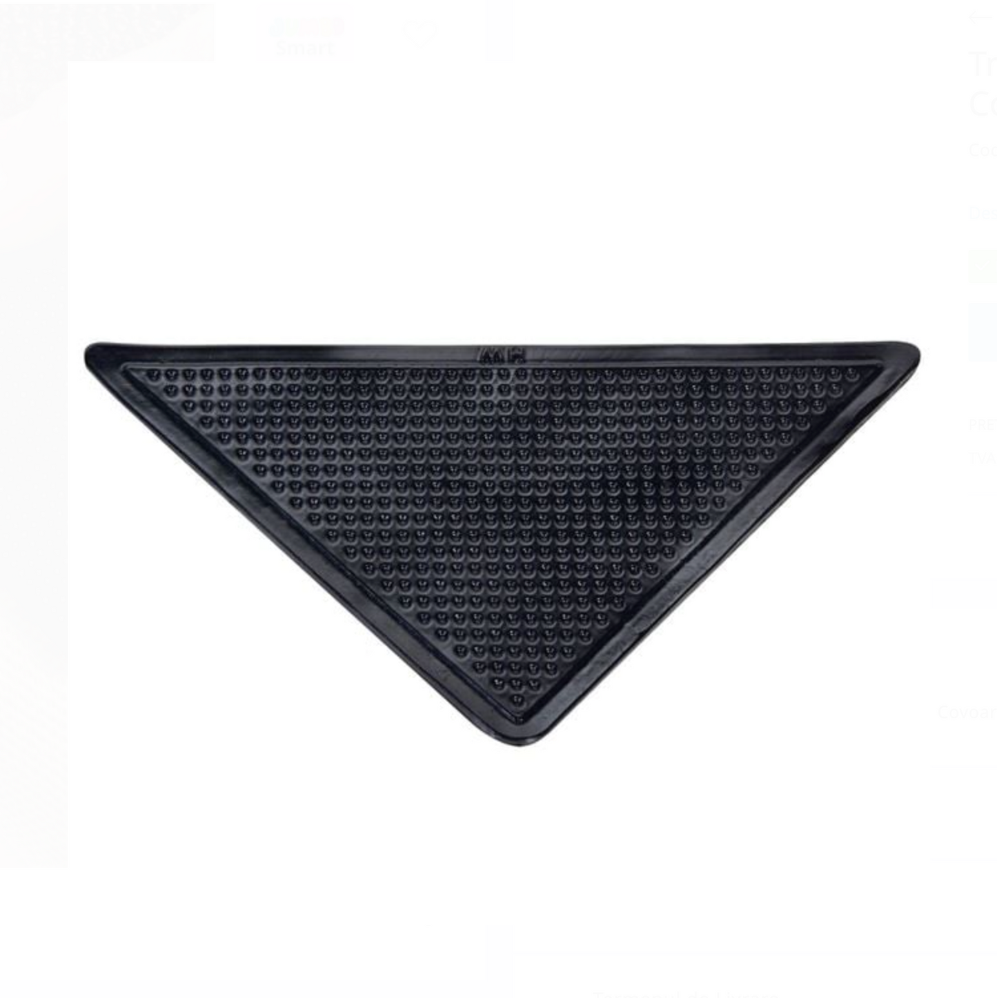 Set de 4 triunghiuri negre antiderapante pentru covoare.