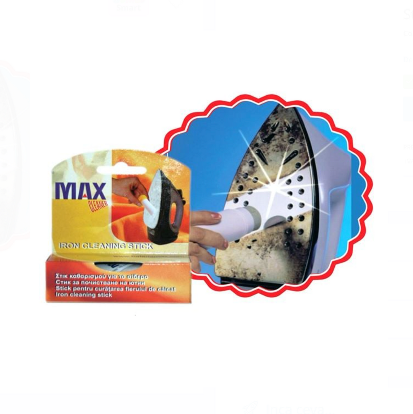 Stick pentru Curățarea Tălpii Fierului de Călcat