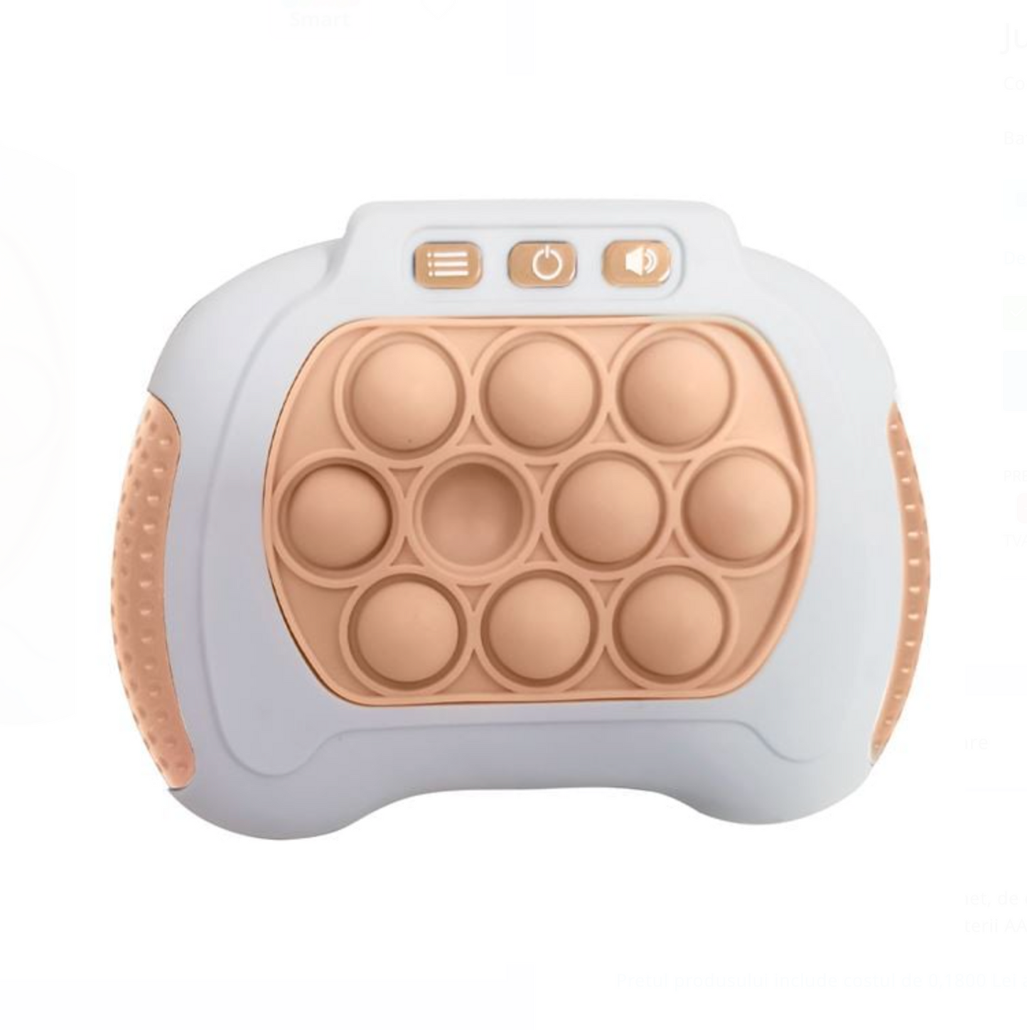 Jucărie Electronică Pop It cu Sunet – Alb-Bej