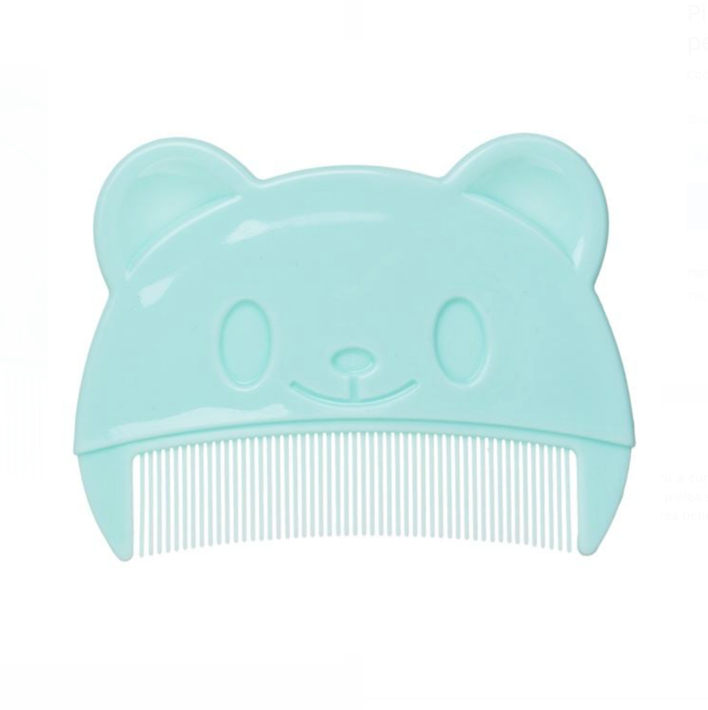 Pieptene din Silicon Ursuleț Verde Mentă pentru Bebeluși