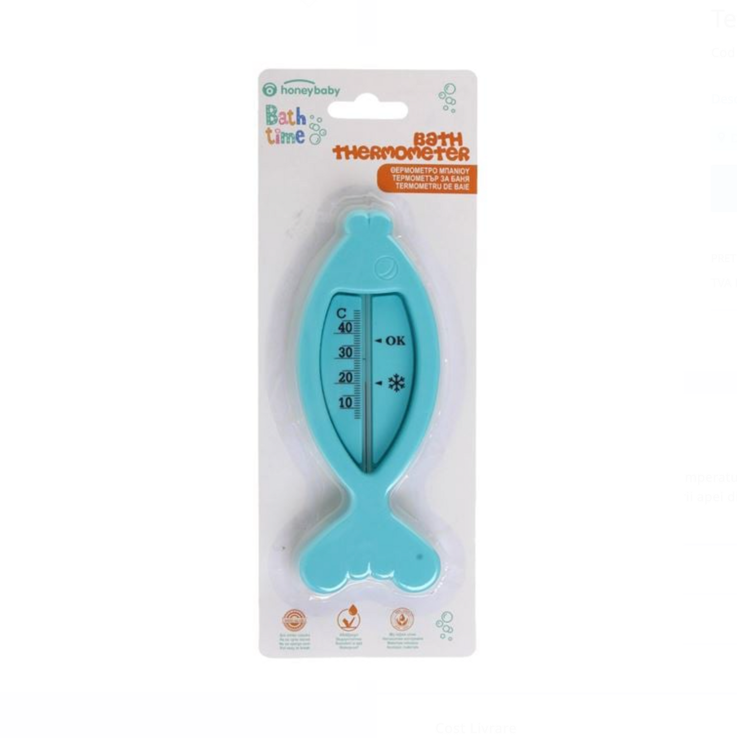 Termometru de Baie Pestisor Turcoaz