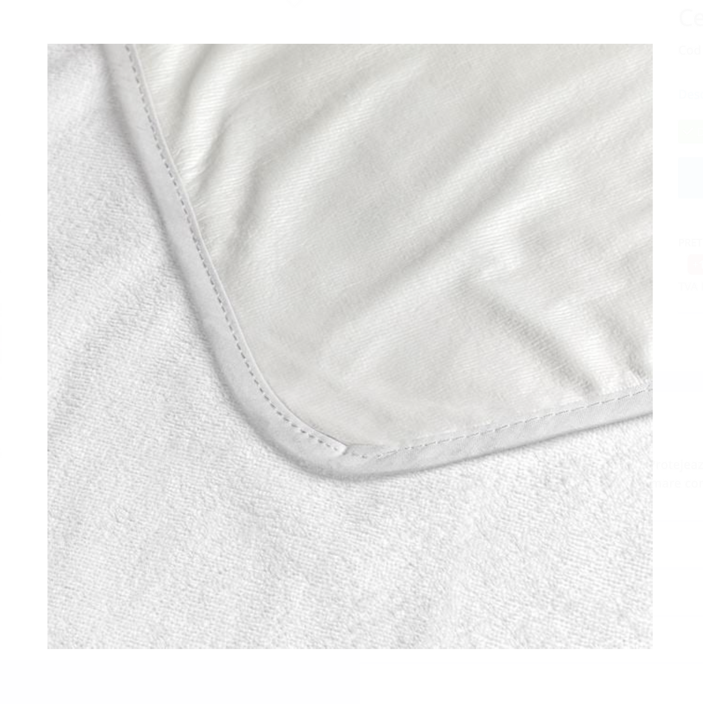 Cearceaf Impermeabil Alb 70x130cm