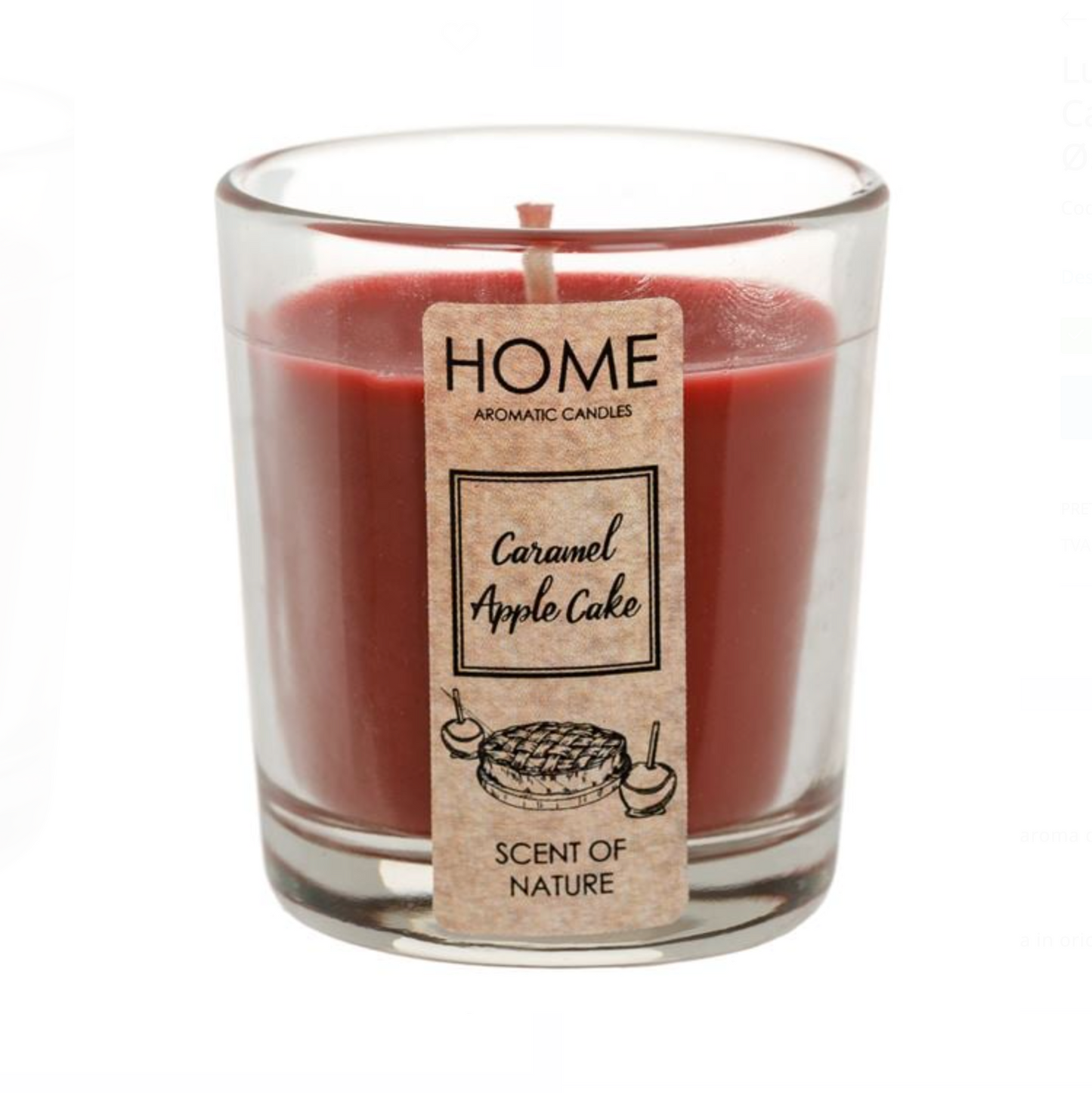 Lumanare Parfumata Rosie cu Aroma Caramel