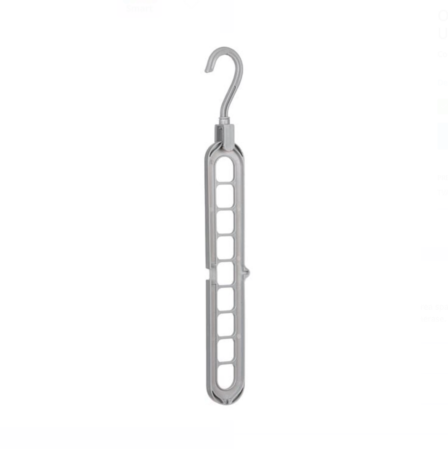 Organizator pentru Umerașe din Plastic Gri, 33x17cm (9 poziții)