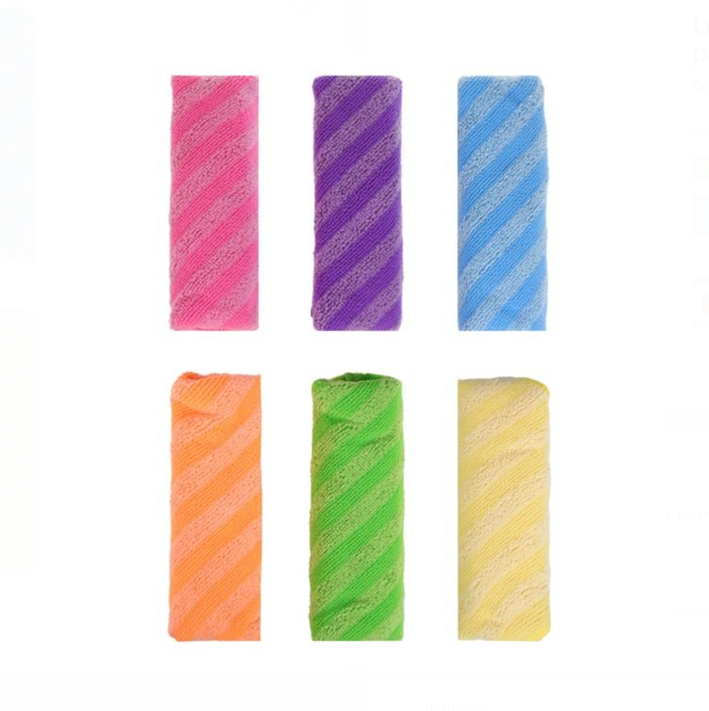 Lavete din Microfibre Multicolore 35x35cm – Set 6 Bucăți