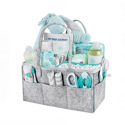 Geantă Mamică pentru Produse Cosmetice Bebe – Gri 33x23x18cm