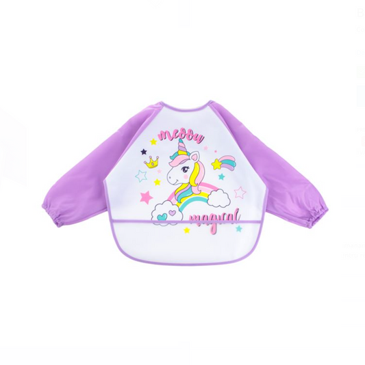 Bavetă cu Mâneci Lila – Unicorn