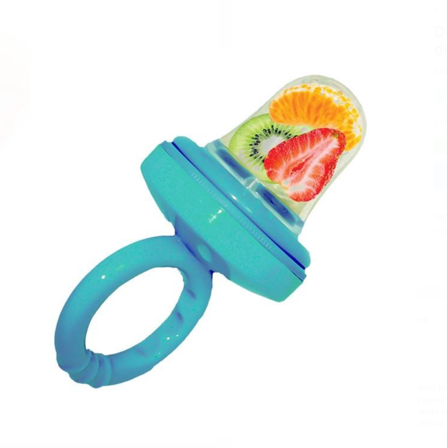 Suzetă de Hranire Bebeluși Food Feeder din Silicon – Turcoaz